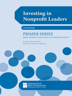 cover image of Investing in Nonprofit Leaders